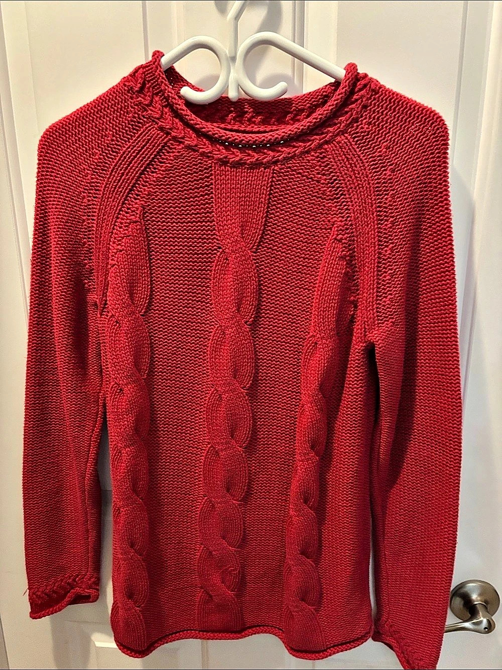 Tommy Hilfiger Jeans Cable Knit Sweater Red Size Small